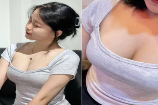 Nữ sinh ngực bự được bạn trai chiều chuộng tận tình