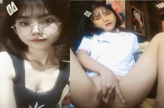 Nữ sinh tóc ngắn tự sướng tại nhà