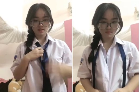 Nữ sinh kính cận có mông cực phẩm
